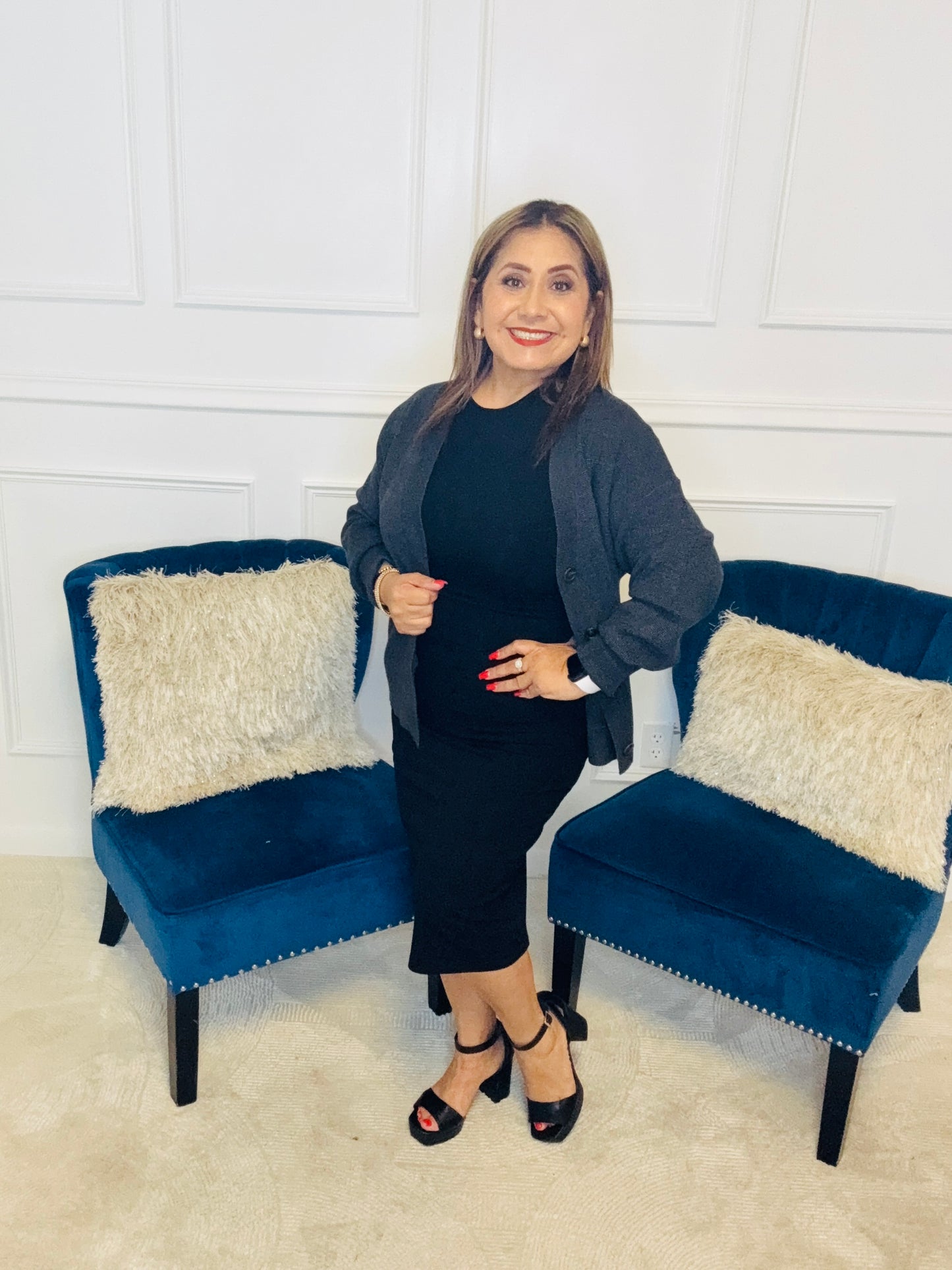 CHARCOL VISCOSE CARDIGAN