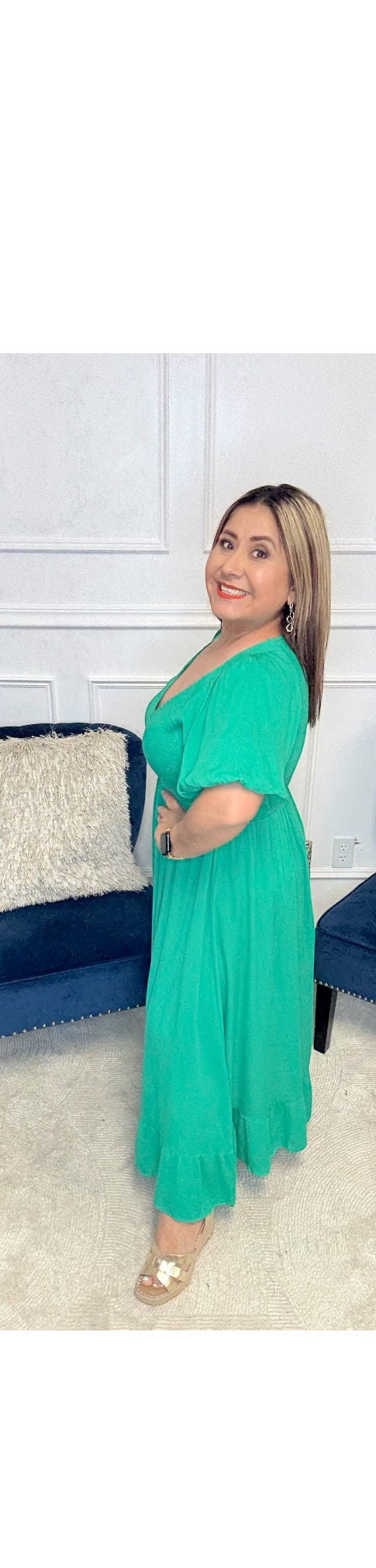 Catch a Cloud and Pin it Down Smocked Bodice Dress