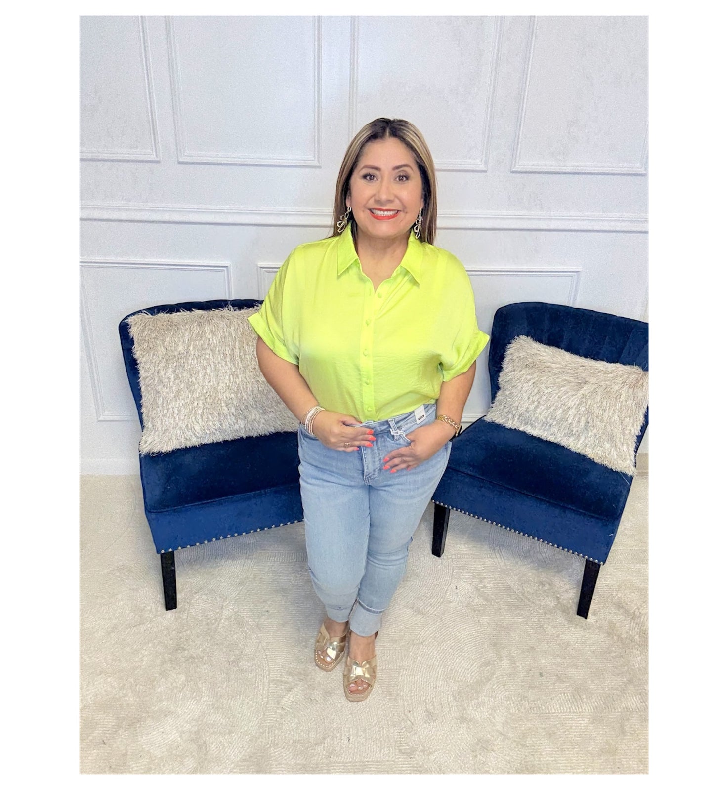 Bright Idea Button Down in Citrus